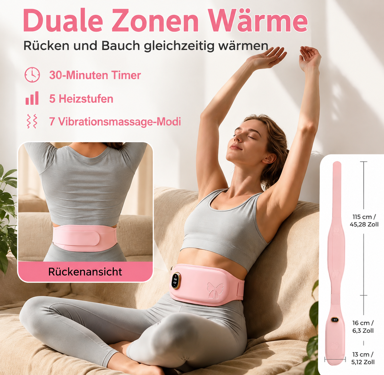 Heat & Massage Belt for Menstrual Cramps